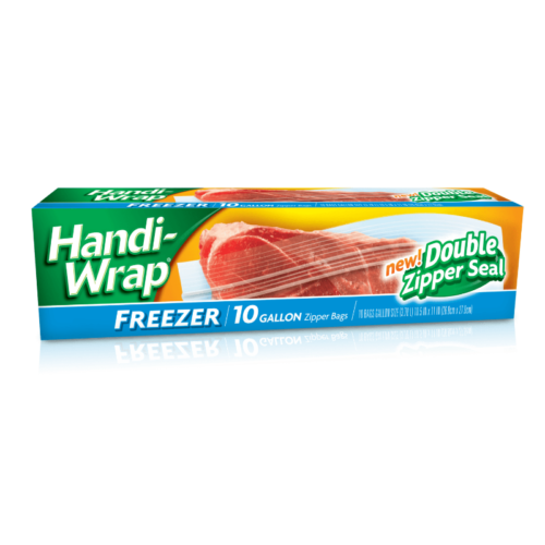 Handi-Wrap Zipper Seal Bags 10 count ZIPPER SEAL Freezer Gallon