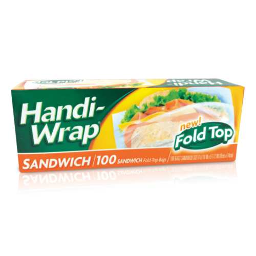 Handi-Wrap Fold Top Bags 100 count FOLD TOP Sandwich