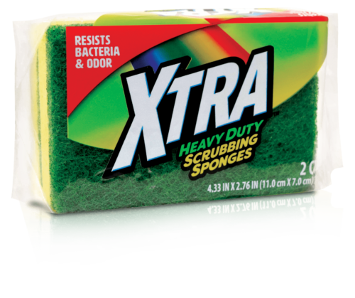 2 ct. Cellulose Sponges with Heavy Duty Scrubber