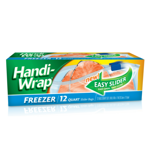Handi-Wrap Slider Bags 12 count SLIDER Freezer Quart