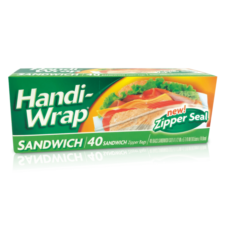 Handi-Wrap Zipper Seal Bags 40 count ZIPPER SEAL Sandwich